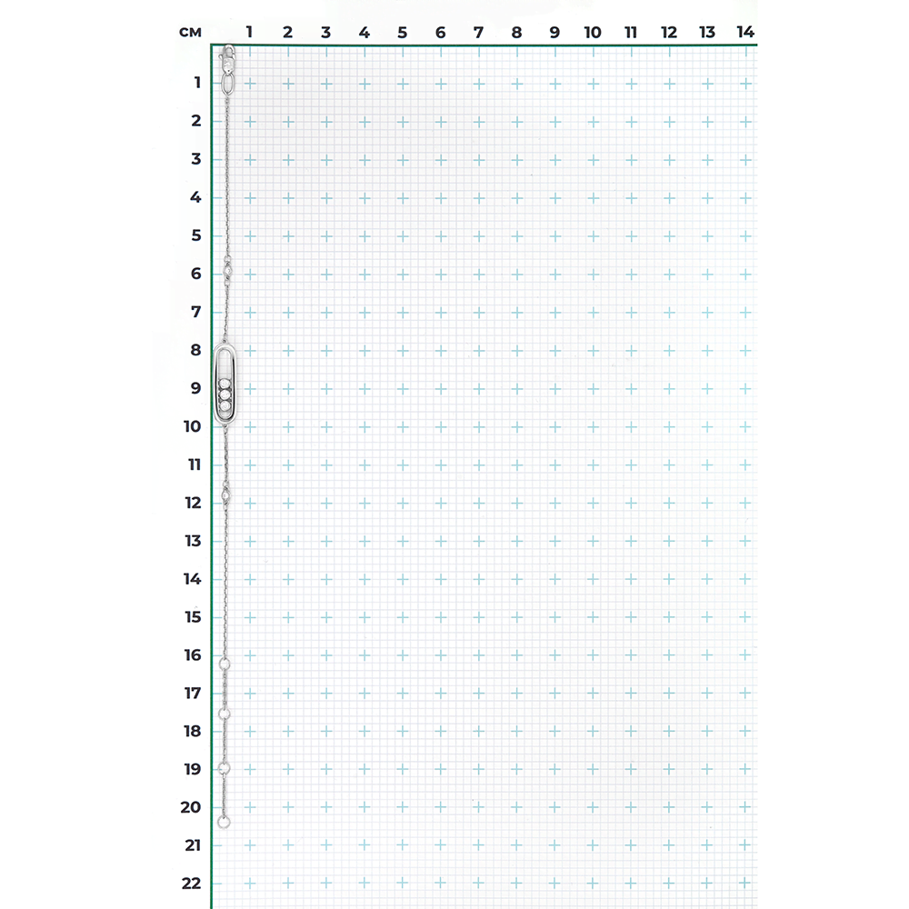 Браслет из белого золота с фианитами