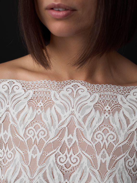 03-294 ОПТ Кружево эластичное 24 см, белый 001