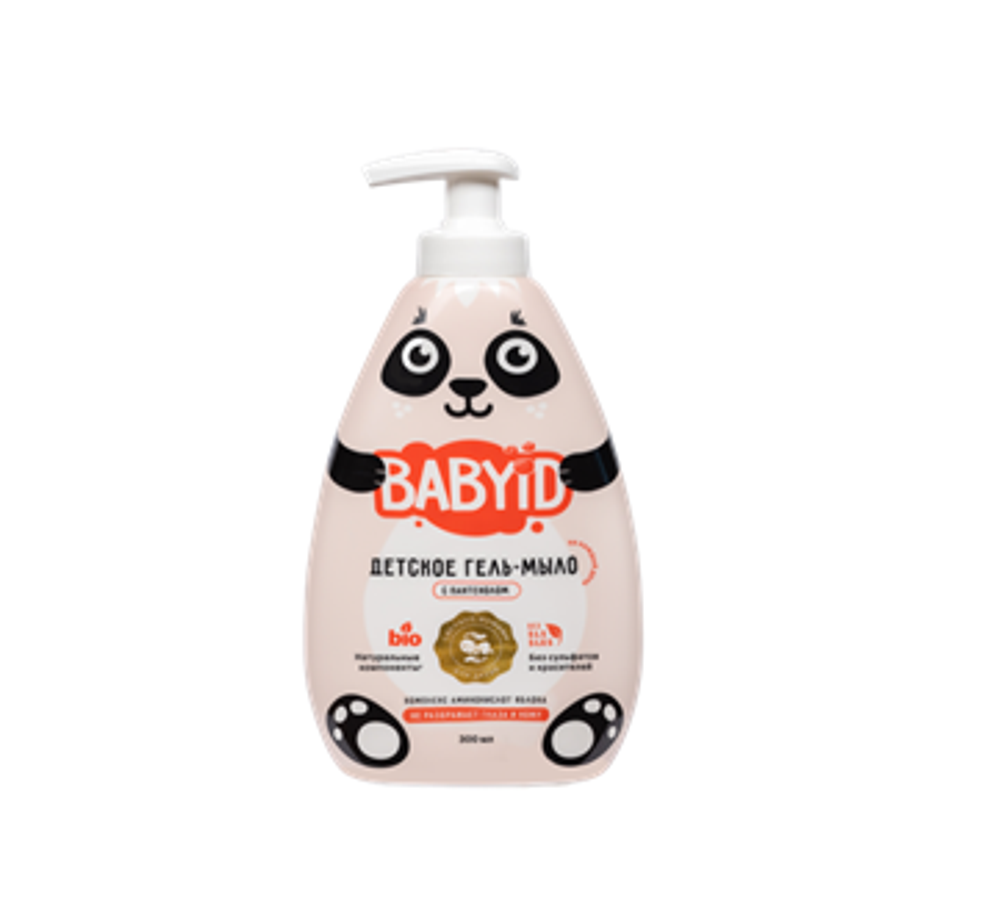 Гель-мыло для ежедневного использования с пантенолом для детей с рождения, 300 мл (BABYiD)