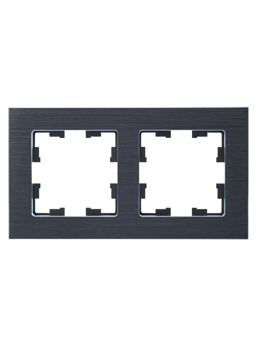 BRITE Рамка 2 -местная РУ-2-1-БрА металл алюминий IEK