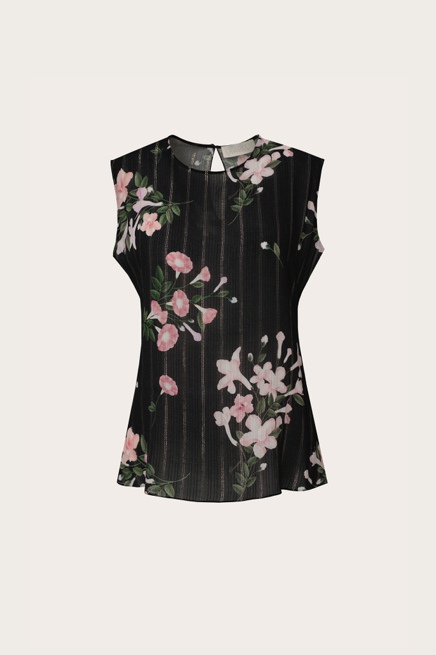 ТОП из черной вискозы с ЛЮРЕКСНОЙ НИТЬЮ