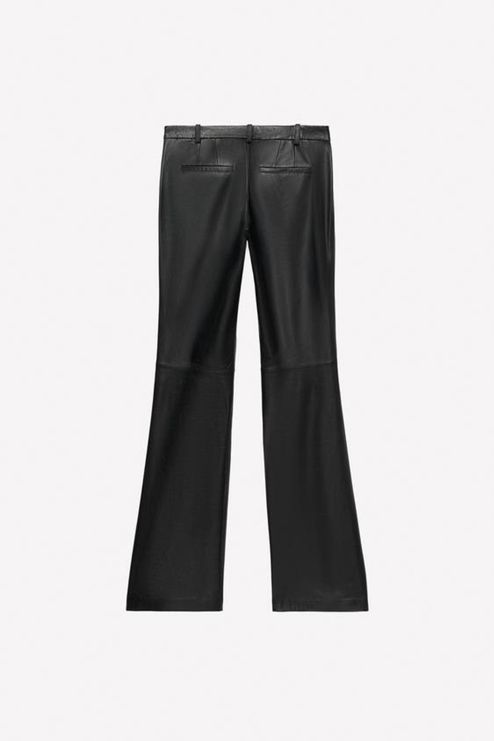 ZARA Х LUDOVIC DE SAINT SERNIN КОЖАНЫЕ БРЮКИ С ОТВОРОТАМИ, ЧЕРНЫЙ