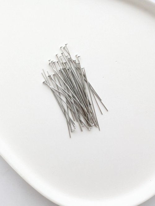 Пины 0.6*40мм родий, 10шт