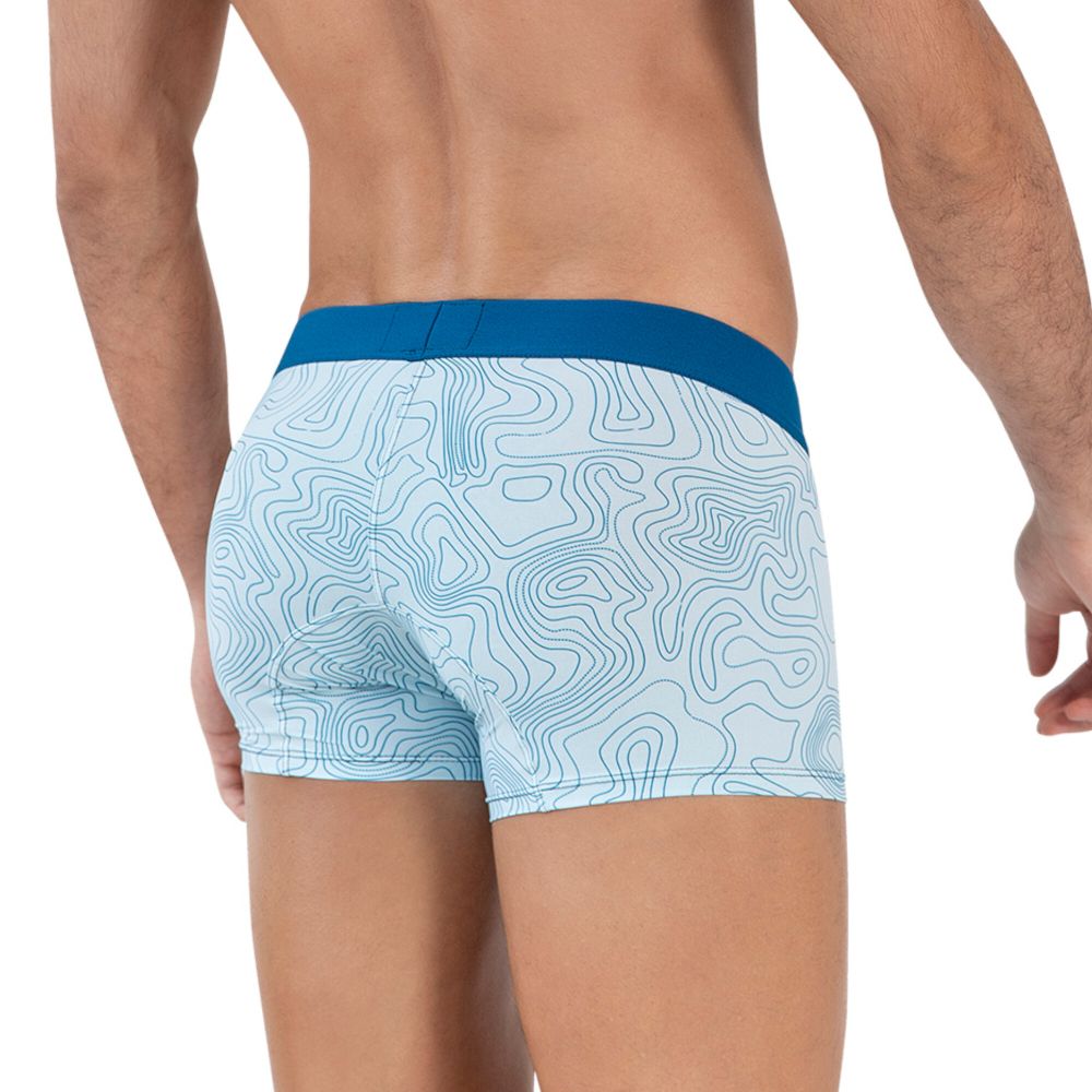 Мужские трусы хипсы голубые с принтом Clever EMPHATIC TRUNKS 164007