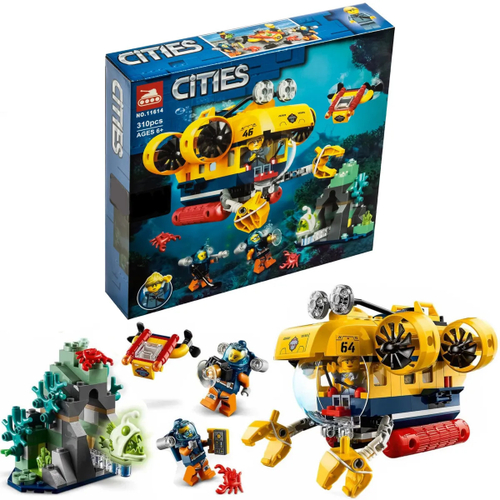 Конструктор Океан "Исследовательская подводная лодка" 310 дет.