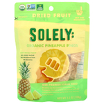 Solely, Органические сухофрукты, ананасовые кольца, 100 г (3,5 унции)