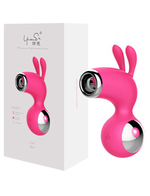 Розовый клиторальный стимулятор с ушками Claire (Цвет: розовый)