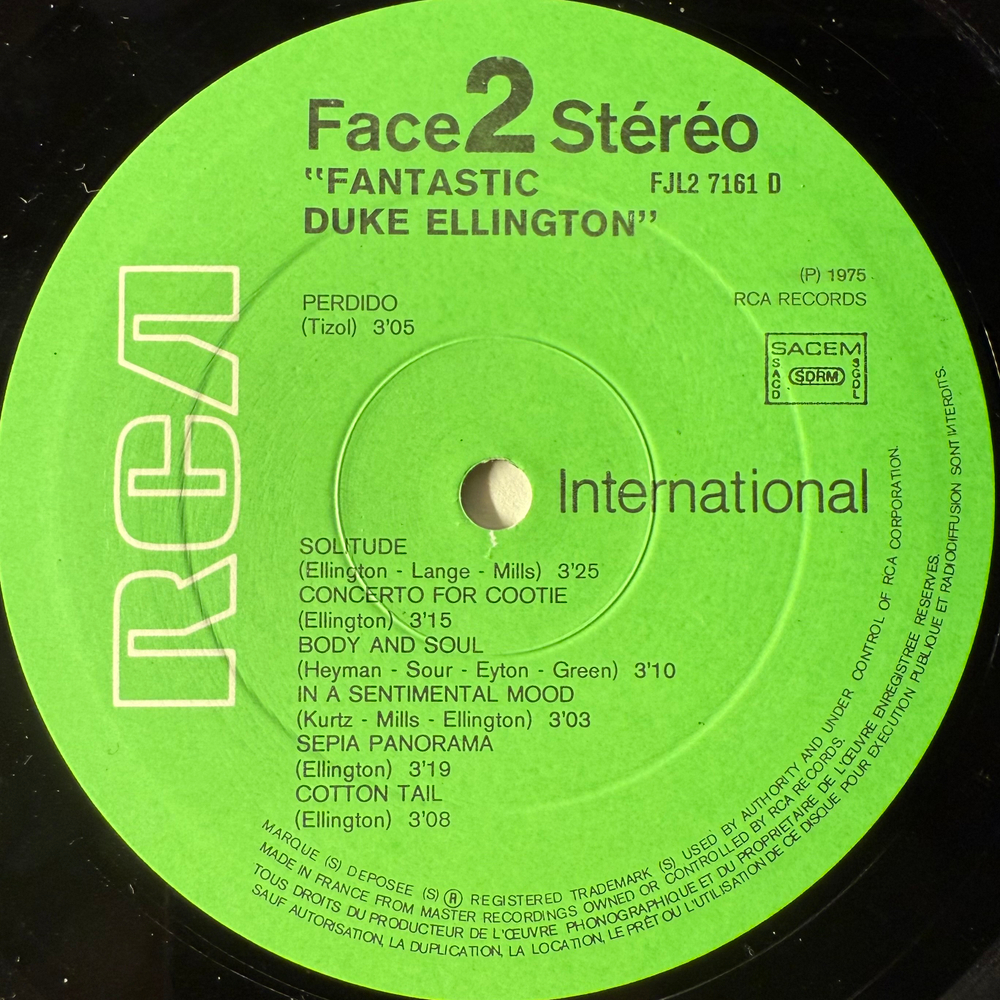 Duke Ellington ‎– Fantastic Duke Ellington 2LP (Франция 1975г.)