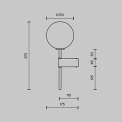 Настенный светильник (бра) Настроение / Mood G4х1 Maytoni mod172wl-01bs