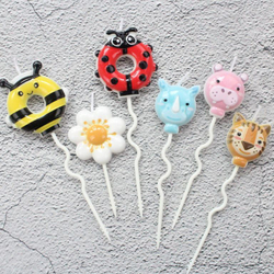 Набор свечей для торта «Насекомые», 12 см