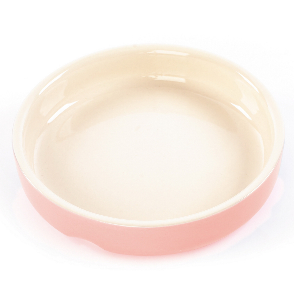 SCRUFFS Миска керамическая для мелких пород собак и кошек "Classic Soucer" розовая, 13х13х3см, 200мл