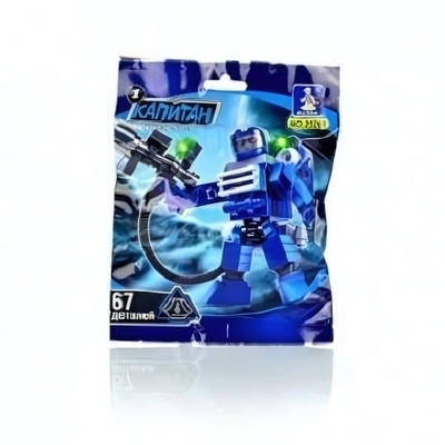 Конструктор блочный Аусини, "Космос: Десантник синего модуля" (67 дет.)