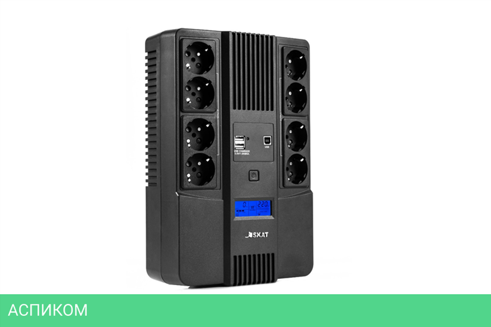 Источник бесперебойного питания Бастион SKAT-UPS 800-AID-IN-1x9-8 (8933)