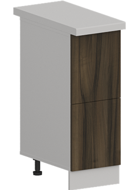 Кухня Модуль ШН2Я 300 Белый / Орех Миланский