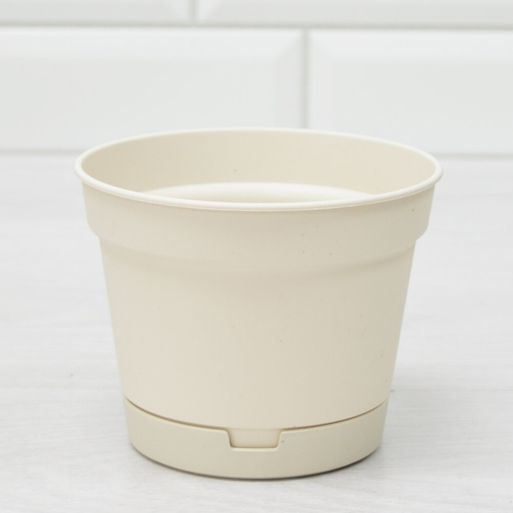 Горшок цветочный Mint 0,7л d120мм, светло-бежевый