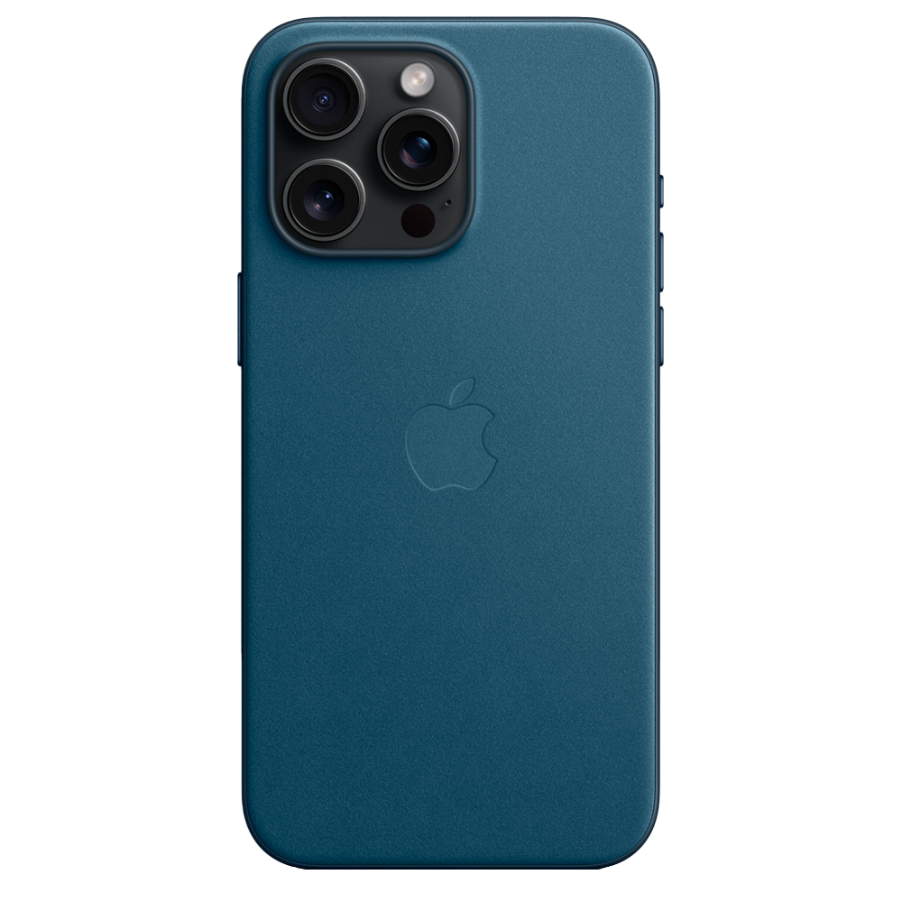 Тканевый чехол с поддержкой MagSafe Apple FineWoven Case для iPhone 15 Pro Max, Pacific Blue (Тихоокеанский синий)