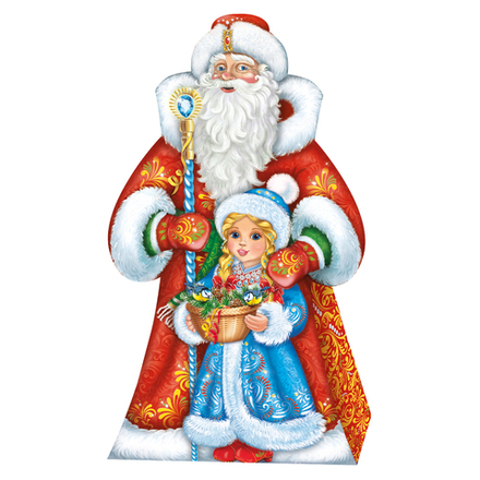 Сладкий новогодний подарок "Дедушка Мороз и Снегурочка" 500гр