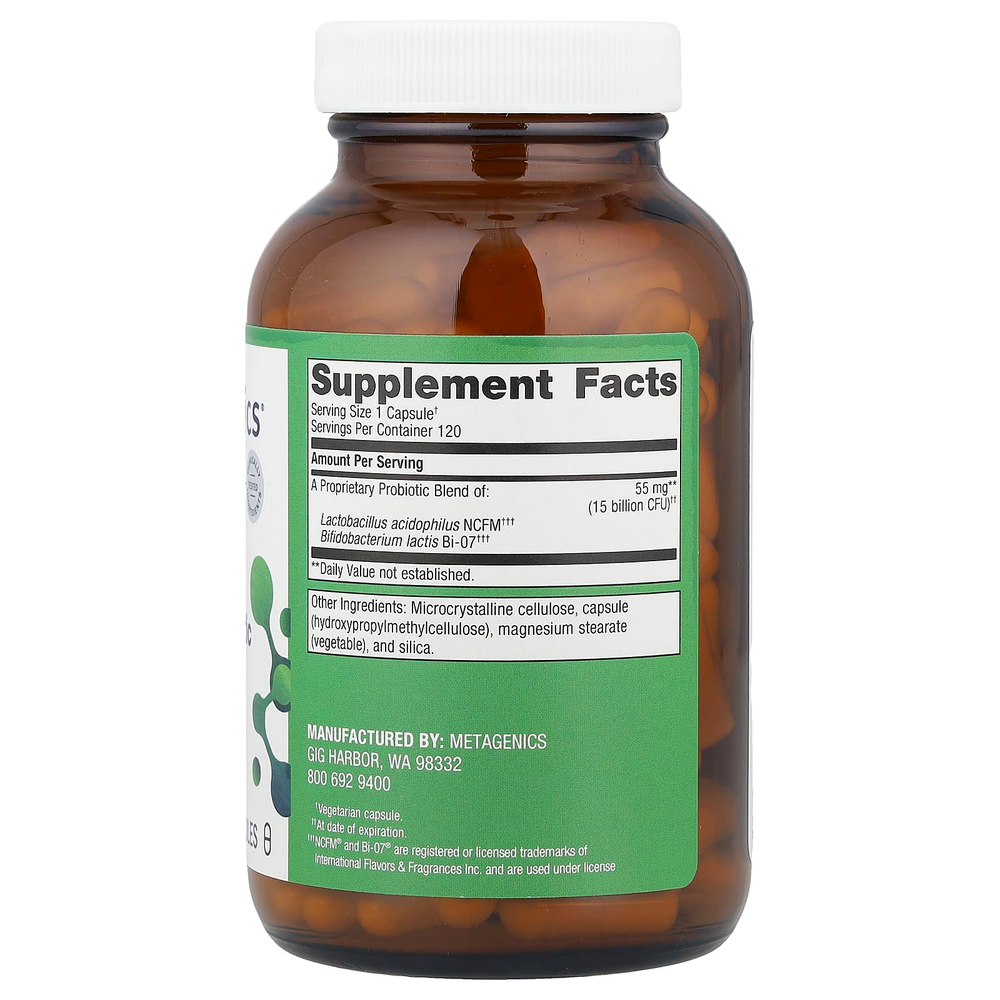 Metagenics, UltraFlora® Balance Probiotic, 55 мг (15 млрд КОЕ), 120 капсул