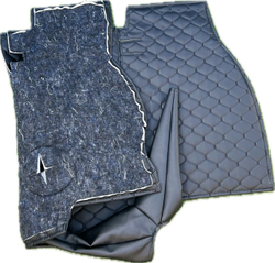 Коврик под рычаги КПП УАЗ 452, 3303 (чёрная нить Рубин)