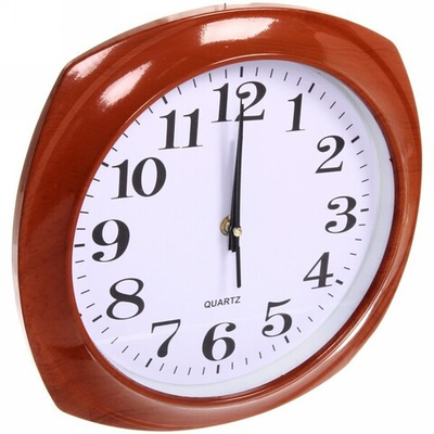 Часы настенные «Классика» под темное дерево 29*29см 264