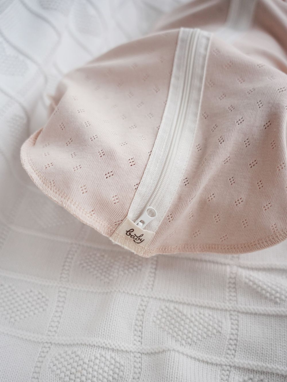 Пеленка-кокон "Нюд" из ажурного хлопка 0+