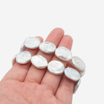 Жемчуг культивированный в форме овала, серый, 17*14мм