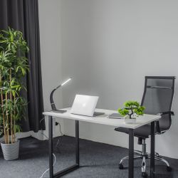 TLD-565 Black-LED-360Lm-3000-6000K-Dimmer-WR Светильник настольный. 12W. Сенсорный выключатель. Диммер. Беспроводное зарядное устройство. Черный. ТМ Uniel