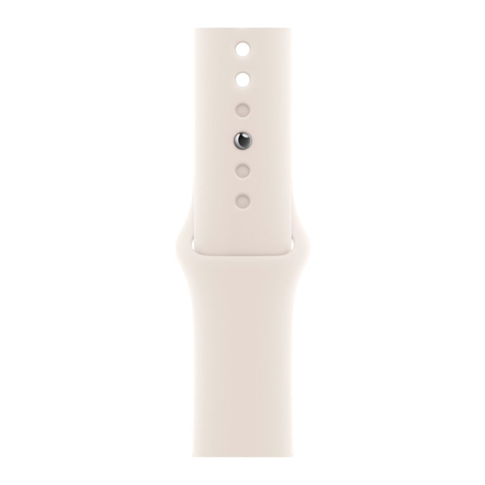 Умные часы Apple Watch Series 11 GPS, 42mm, Jet Black Aluminium Case with Starlight Sport Band, M/L