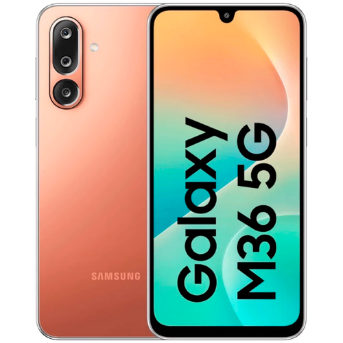 Смартфон Samsung Galaxy M36 5G, 6/128GB, Orange Haze (Оранжевый)
