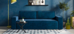 Диван Норд Велюр Монолит синий