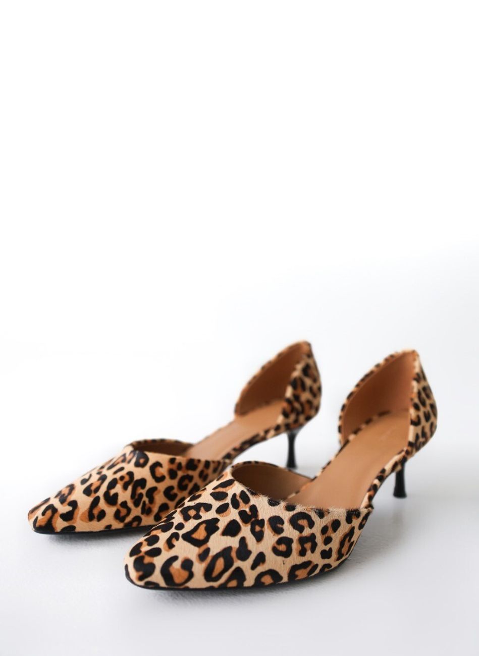 Туфли на низком каблуке, леопардовый