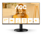 Монитор 27" AOC Q27B3CF2/01 IPS 2560x1440 100Hz 1мс 350кд/м 1300:1 1xHDMI 1x 2xUSB3.2 1xUSB-C 2x2W