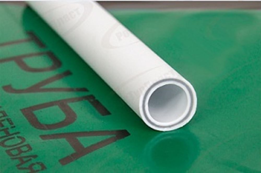 Труба PPR стекловолокно  20х2,8, PN20 4м белый, РТП (100/25)