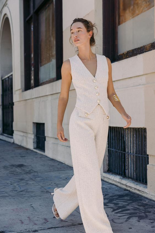 ZARA БРЮКИ ИЗ ТКАНЕВОЙ СТРУКТУРЫ, ЭКРЮ