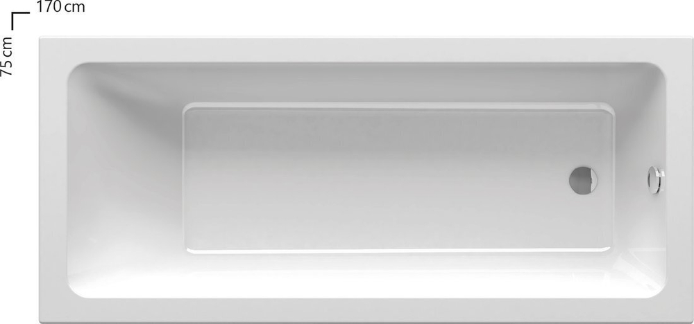 Ванна 10° Slim прямоугольная