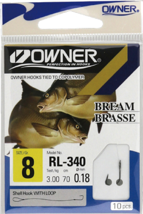 Крючок с поводком Owner RL-340 02-0.22