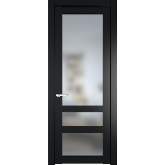 Межкомнатная дверь эмаль Profil Doors 2.5.2PD блэк остеклённая
