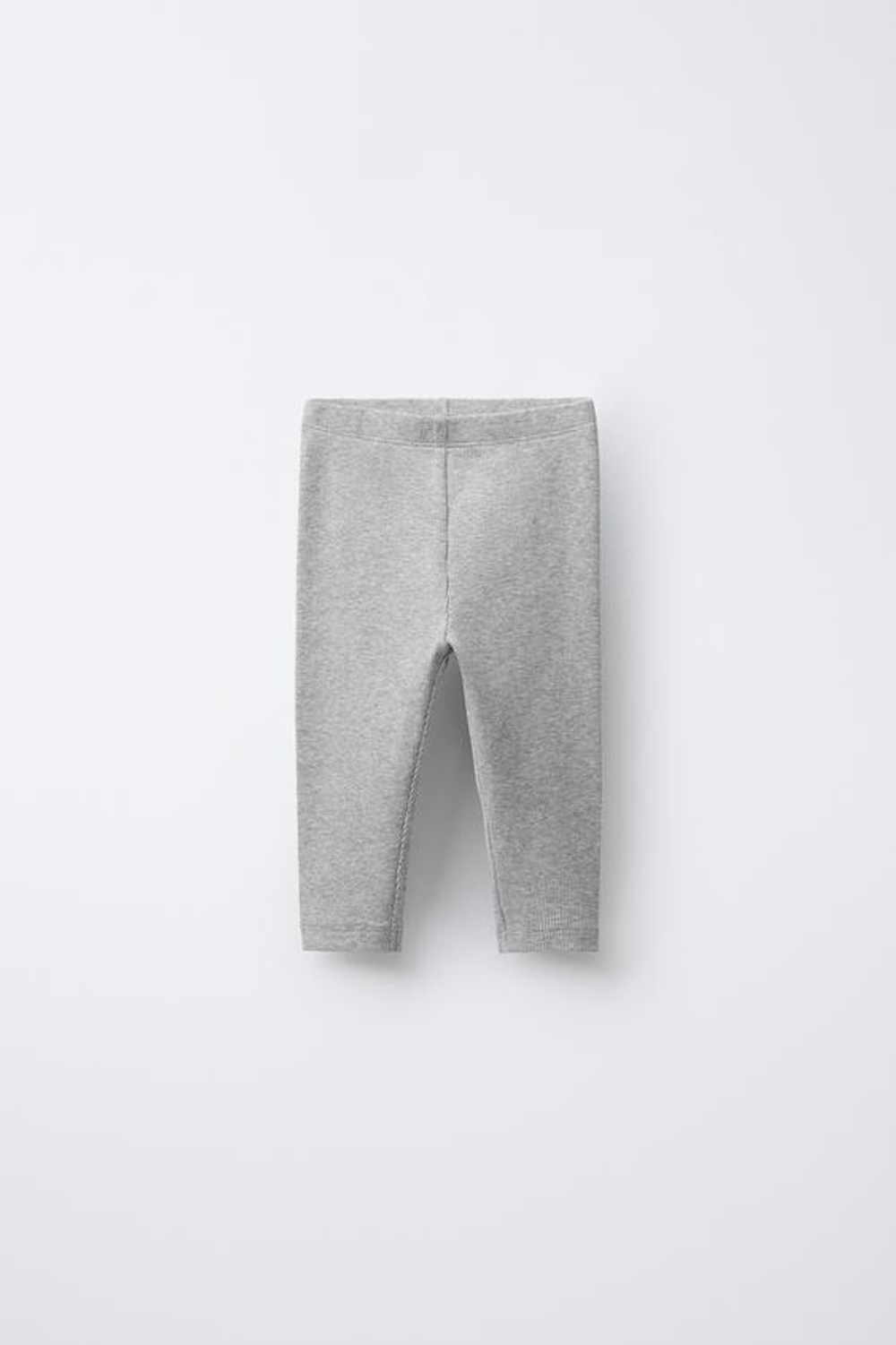 ZARA НАБОР ИЗ ДВУХ ОДНОТОННЫХ ЛЕГИНСОВ, СЕРЫЙ МЕЛАНЖ