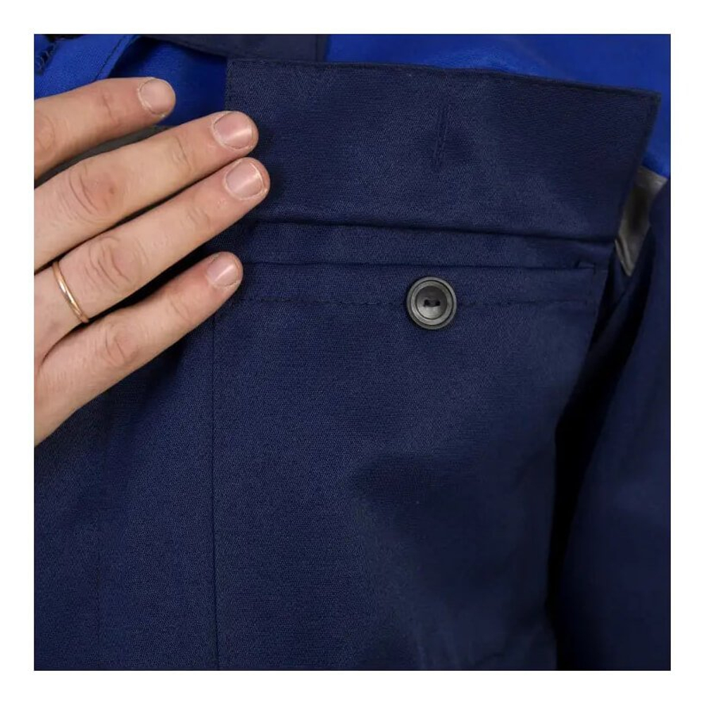 Костюм для рабочего летний Стафф Техник темно-синий + василек, куртка+п/к, размер 52-54, 182-188