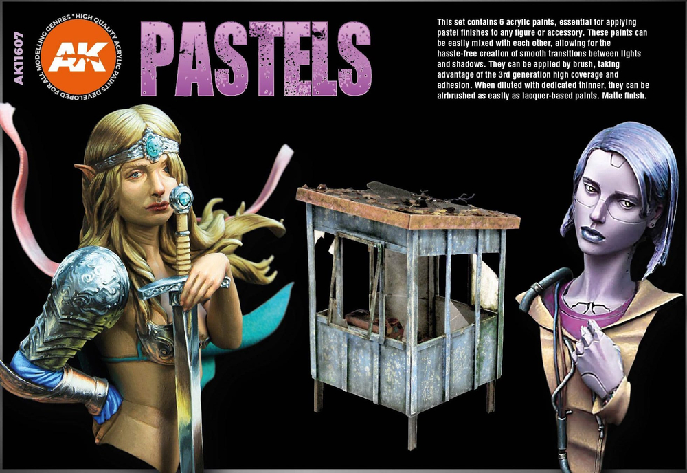 Набор акриловых красок AK Interactive Pastels Colors Set