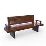 Скамейка Rail Road 03 с подлокотниками