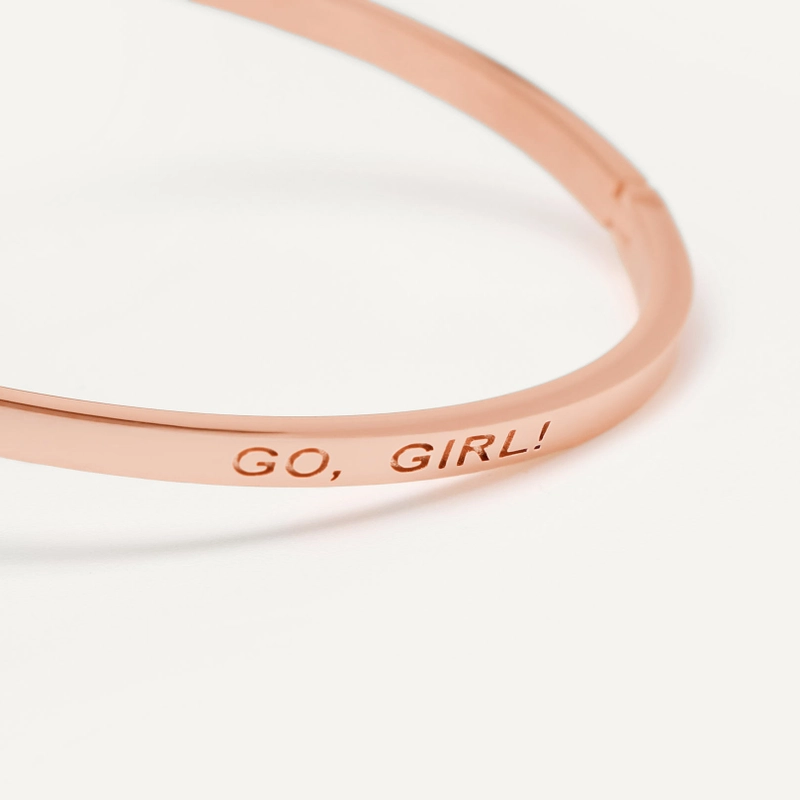 Тонкий Браслет Вперед, девчонка – Серебро 925