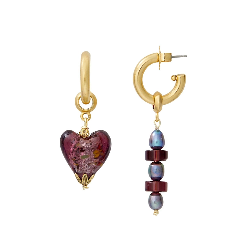 Серьги-кольца Вечно Молодые – Бордовые