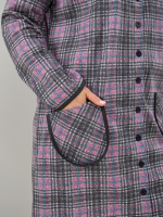 Халат Х-138/клеткаантрацит-брусника