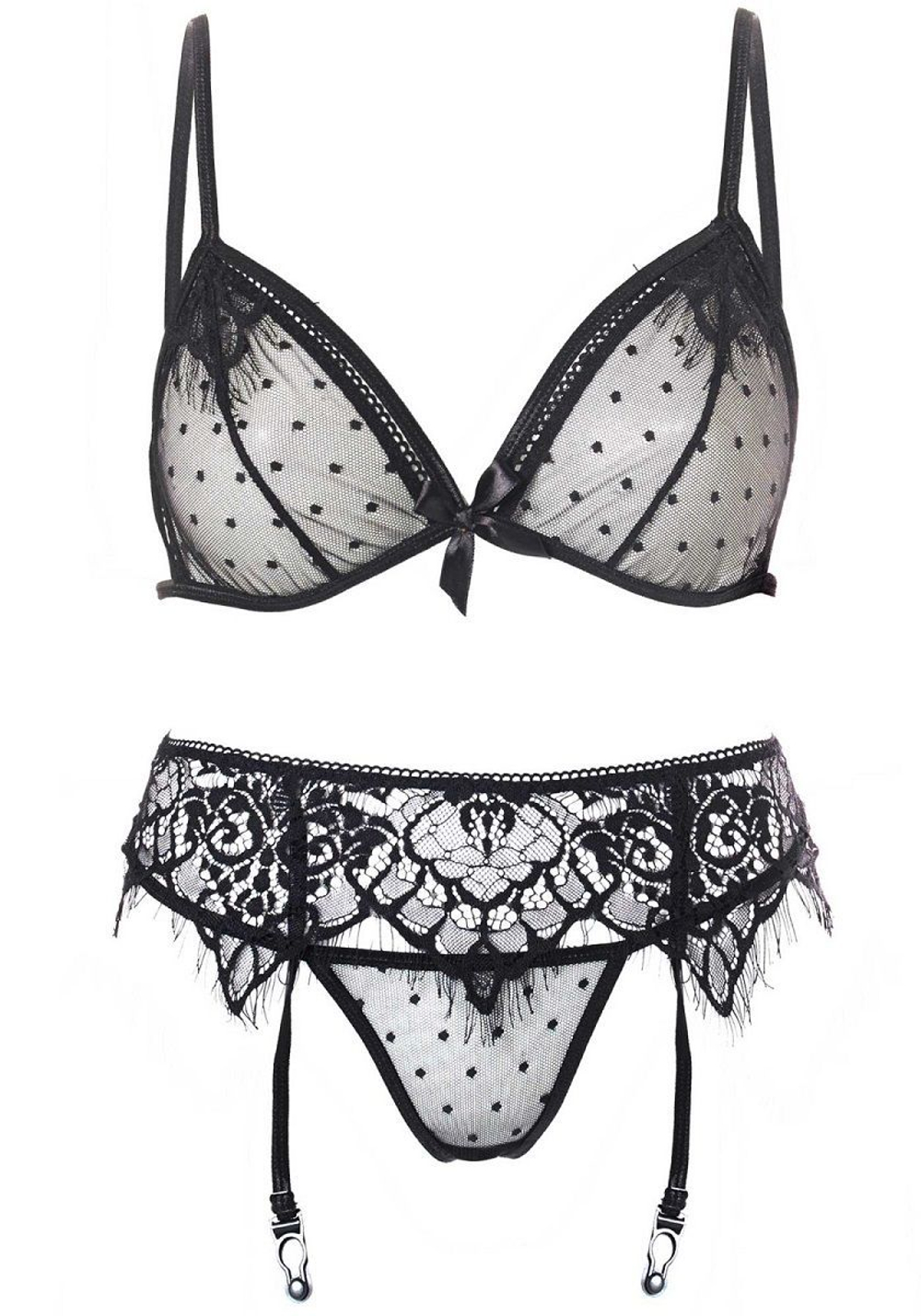 Комплект белья STRAPPY BRA   GARTER SET из 3 предметов