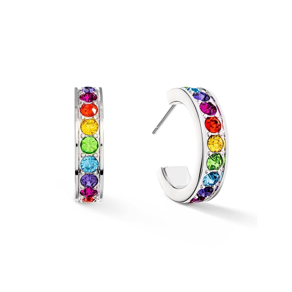 Серьги-пусеты Coeur de Lion Multicolour Silver 0131/21-1517
