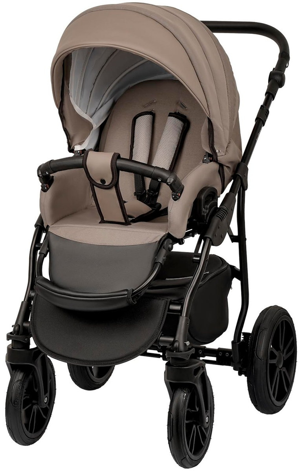 Детская коляска Indigo Indigo New 3 в 1 с автокреслом Avionaut Cosmo Beige In05 коричневый
