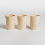 Набор деревянных рюмок 3 шт. из древесины кедра. R24