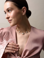 Чокер "Amour" с горным хрусталем Gold