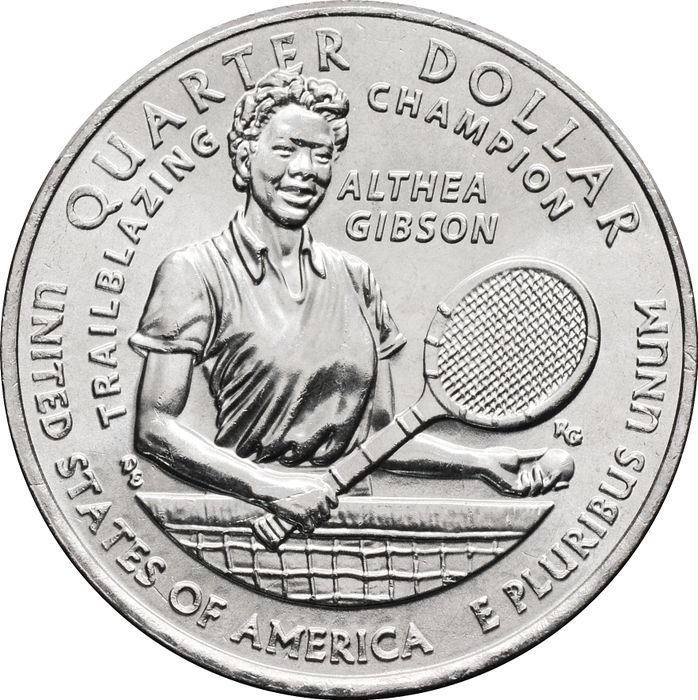 25 центов (1/4 доллара, квотер) 2025 США «Американские женщины - Алтея Гибсон» (P)